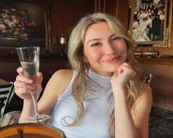 Chelsea Kane consuming alcohol